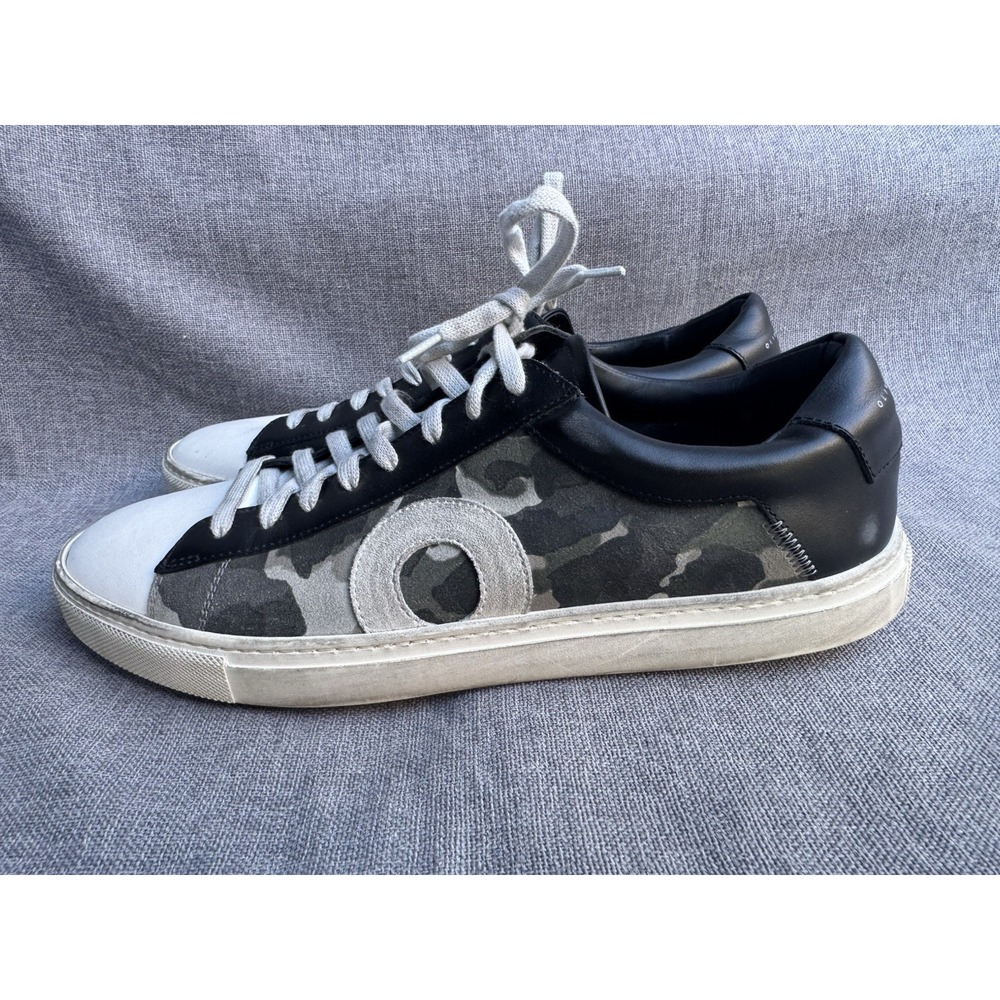 Oliver Cabell Low 1 Sneakers Mens 44 US 11 Black Distressed Camo Leather Shoes - Picture 4 of 9